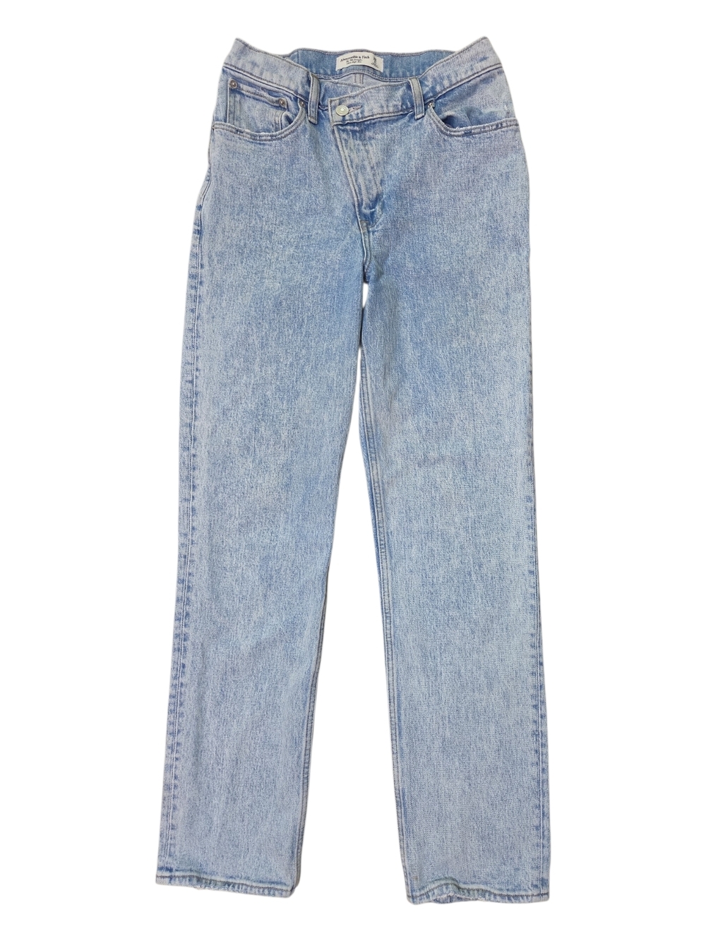 Abercrombie & Fitch Light Blue High-Rise Straight Jeans - Picture 9 of 10